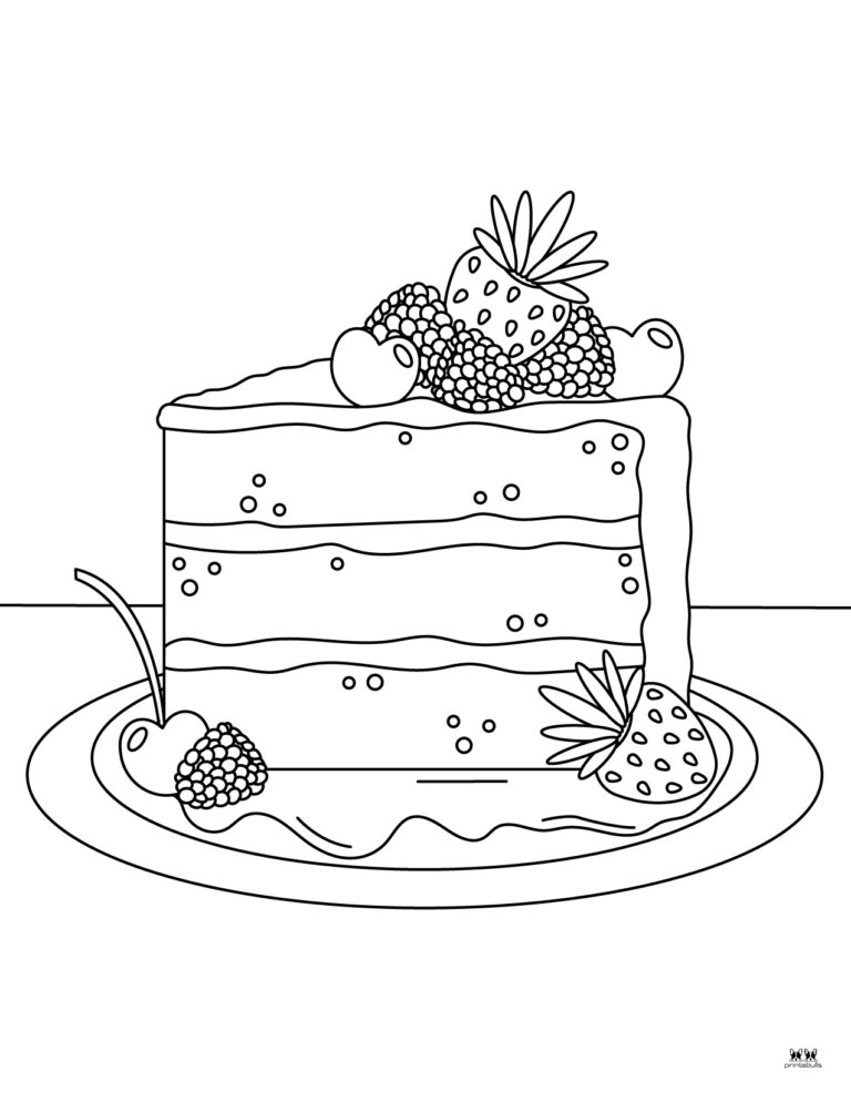 Cake Coloring Pages - 25 FREE Pages | Printabulls