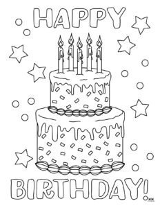 Cake Coloring Pages - 25 FREE Pages | Printabulls