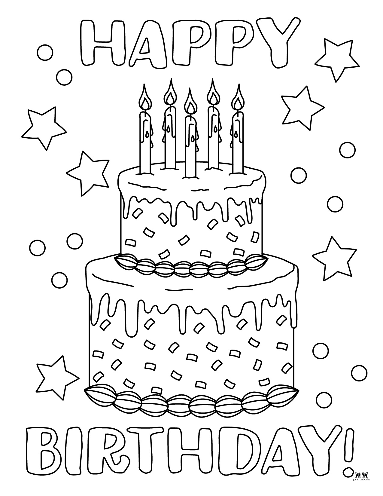 Cake Coloring Pages - 25 FREE Pages | Printabulls