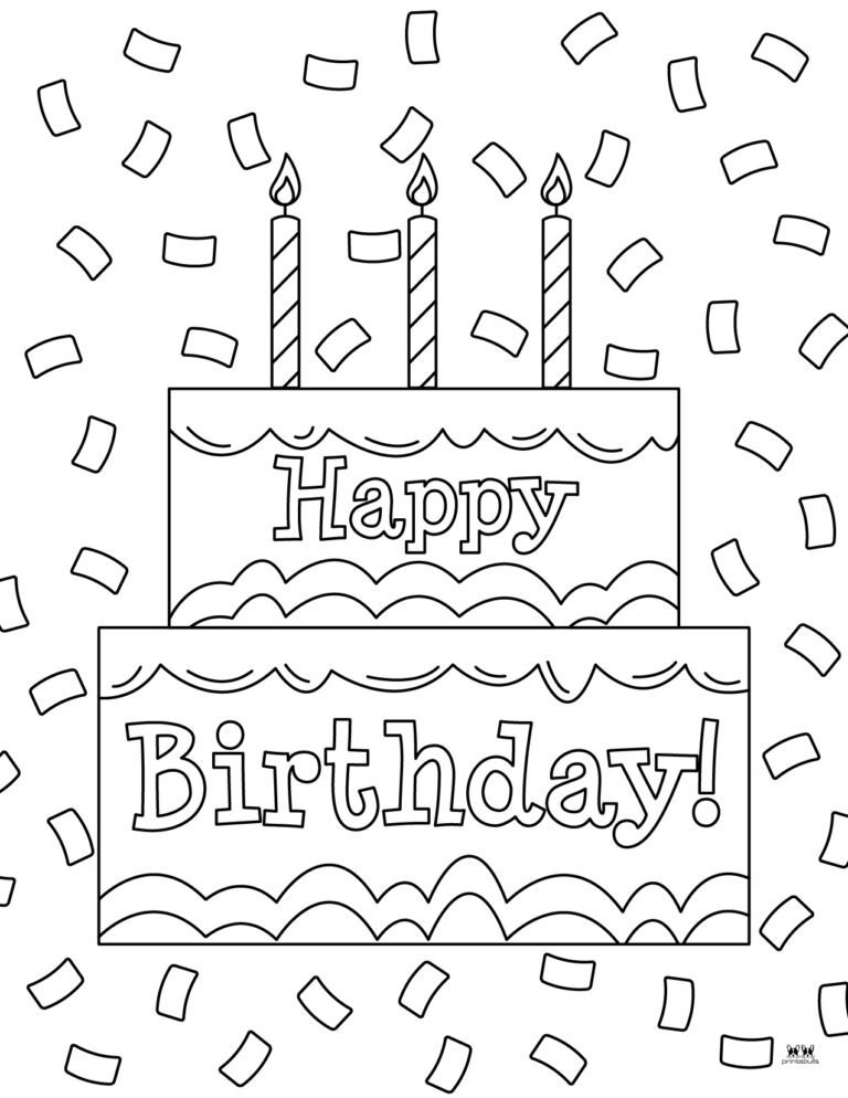 Cake Coloring Pages - 25 FREE Pages | Printabulls