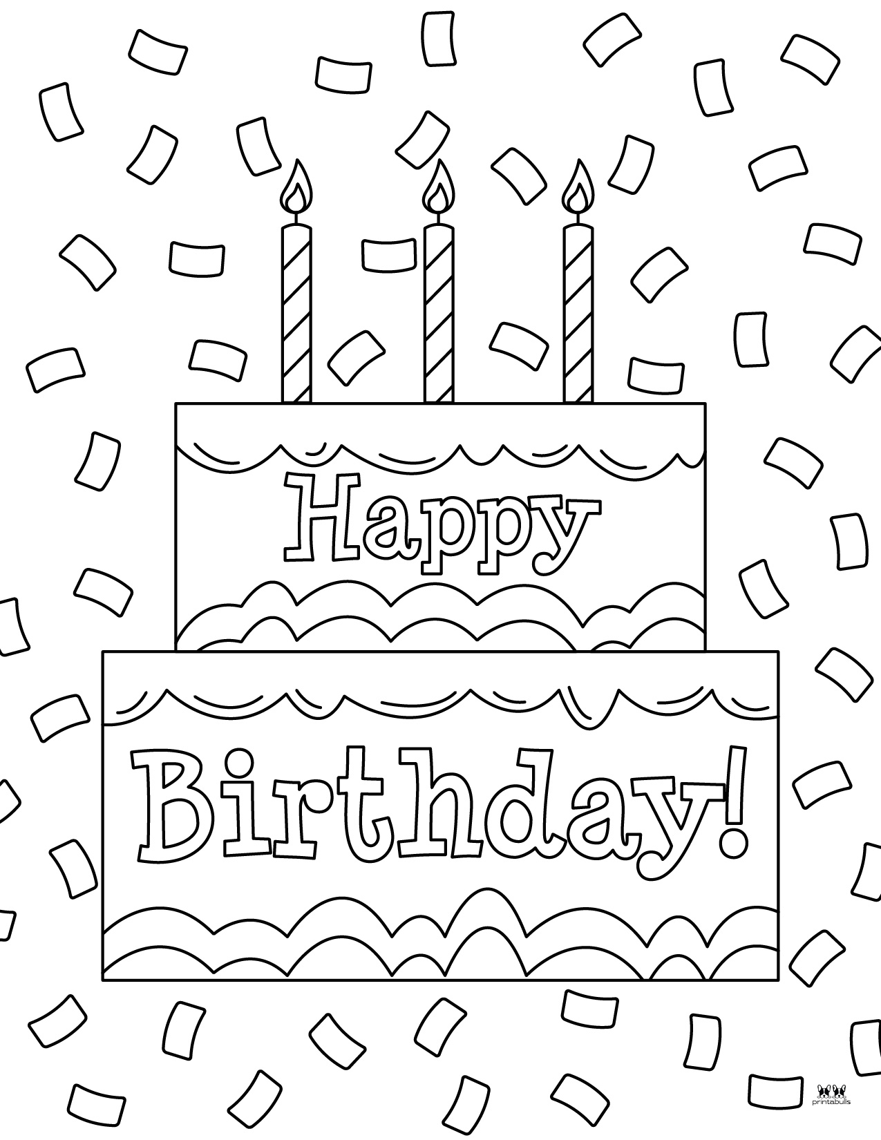 Cake Coloring Pages - 25 FREE Pages | Printabulls