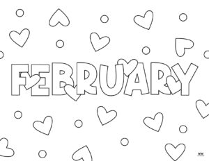 February Coloring Pages - 25 FREE Pages | Printabulls