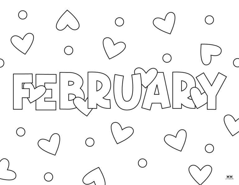 February Coloring Pages - 25 FREE Pages | Printabulls