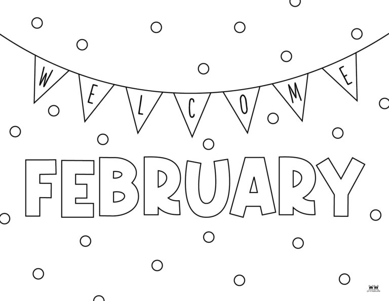 February Coloring Pages - 25 FREE Pages | Printabulls