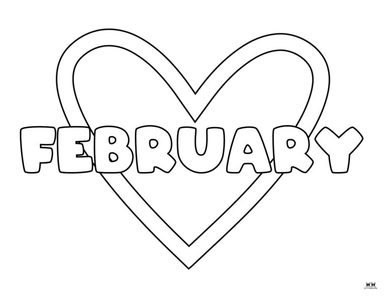 February Coloring Pages - 25 FREE Pages | Printabulls