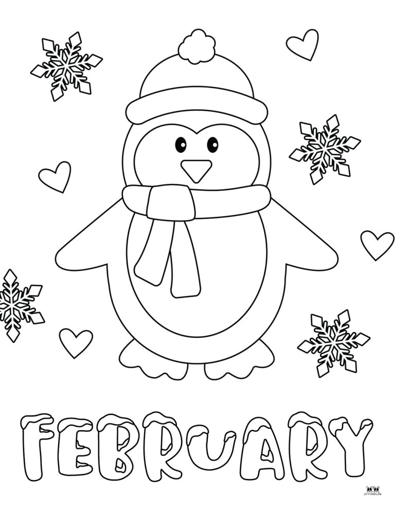 February Coloring Pages - 25 FREE Pages | Printabulls