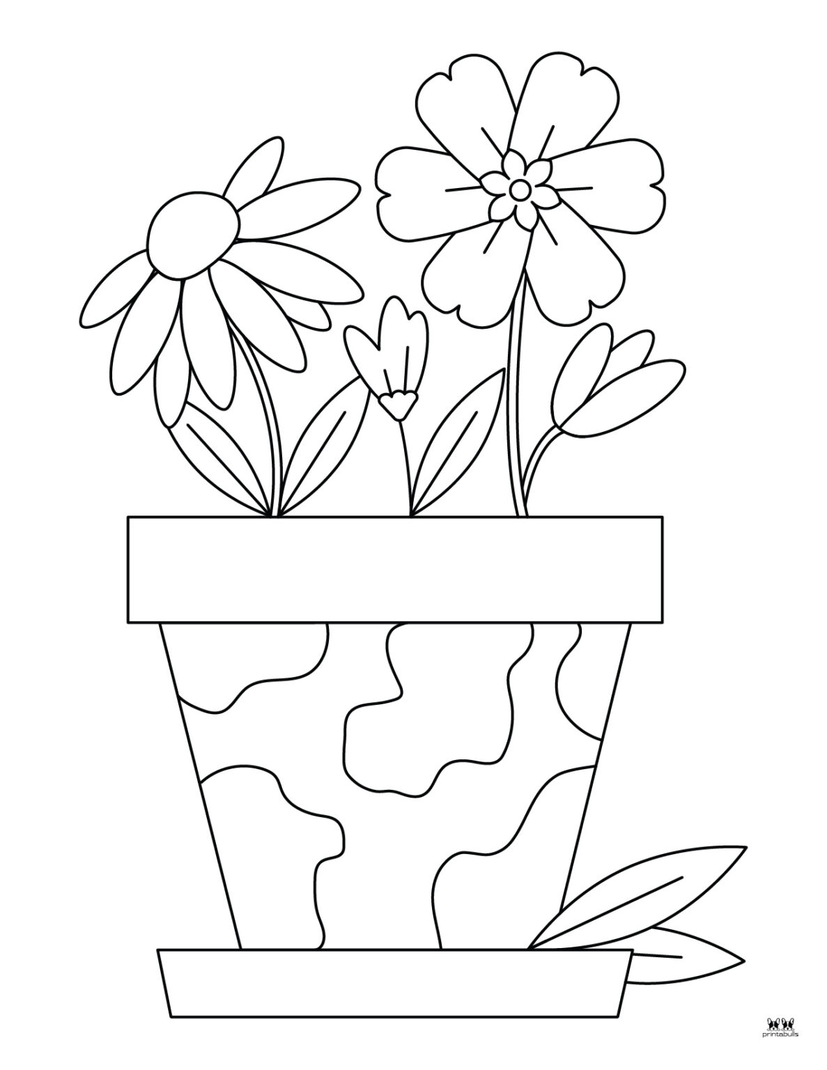 Flower Coloring Pages - 50 FREE Printable Pages | Printabulls