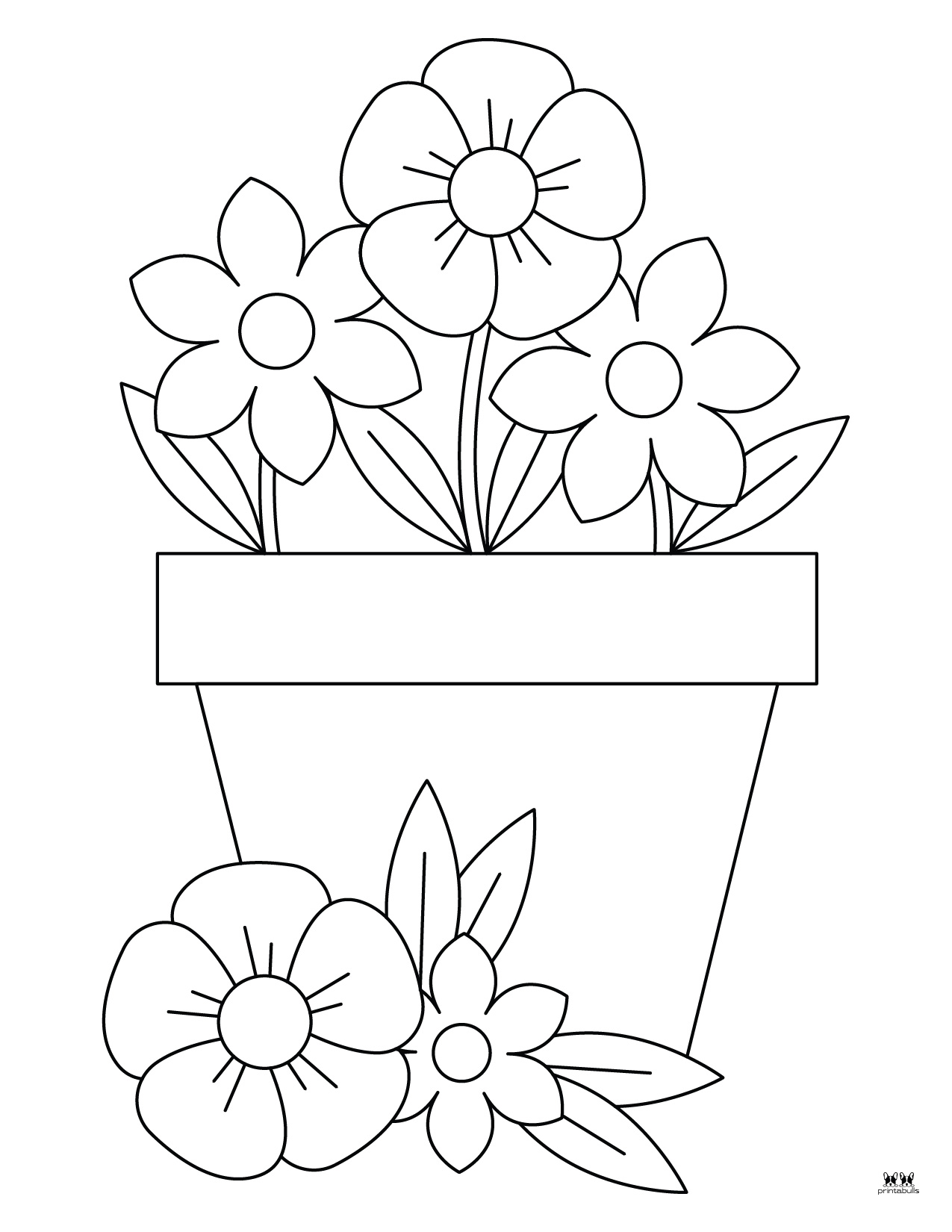 Simple Coloring Pages Flowers - Image to u