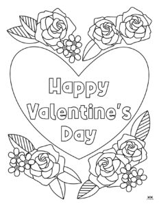 Happy Valentine's Day Coloring Pages - 15 Pages | Printabulls