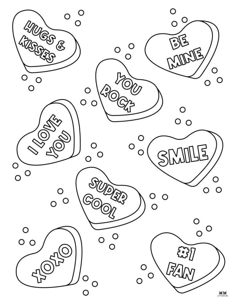 Heart Coloring Pages - 25 FREE Pages | Printabulls