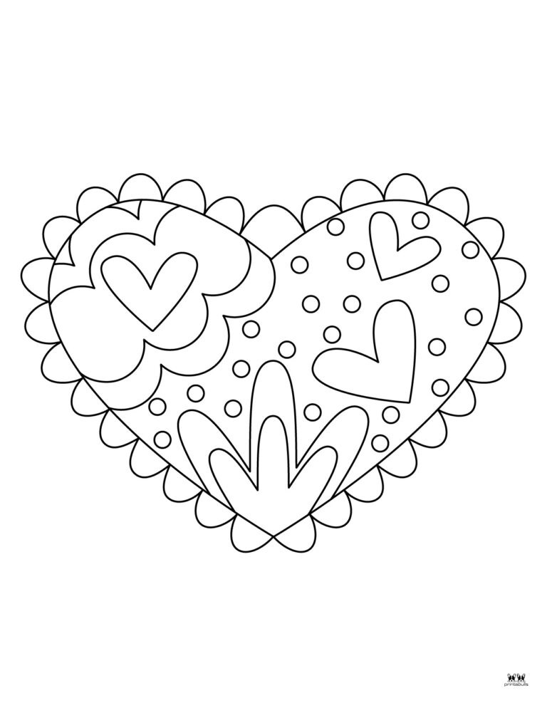 Heart Coloring Pages - 25 FREE Pages | Printabulls