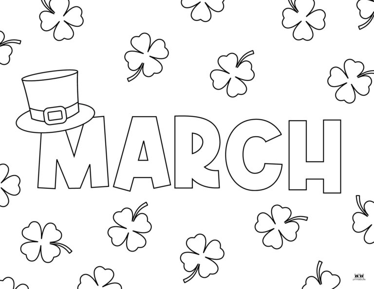 March Coloring Pages - 25 FREE Printable Pages | Printabulls