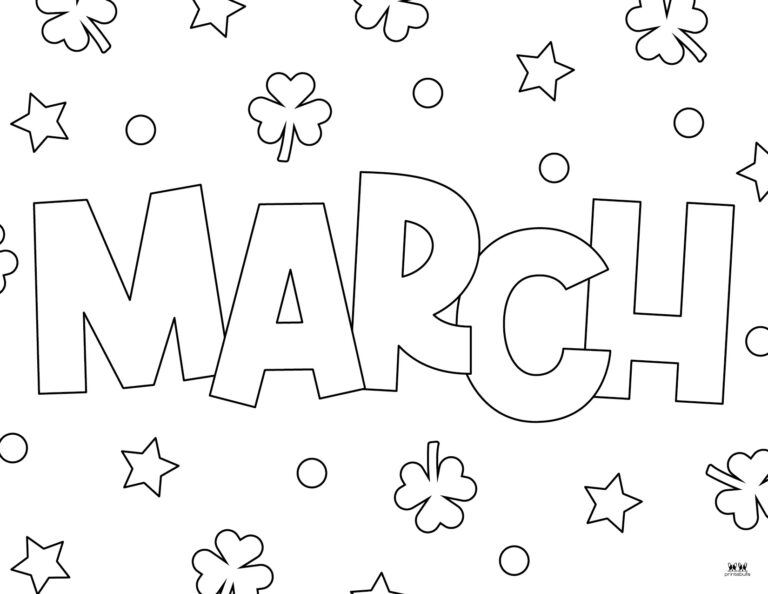 March Coloring Pages - 25 FREE Printable Pages | Printabulls