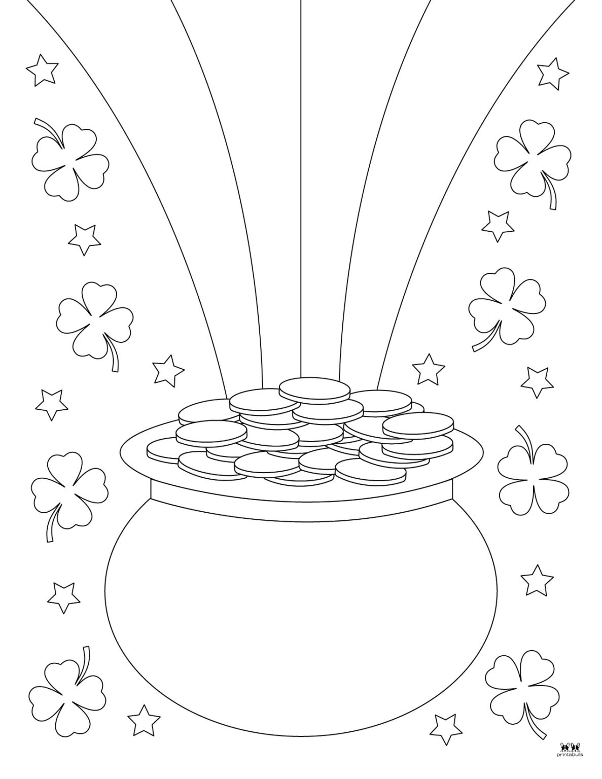 Pot of Gold Templates & Coloring Pages 33 Pages Printabulls