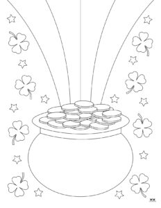 Pot of Gold Templates & Coloring Pages - 33 Pages | Printabulls