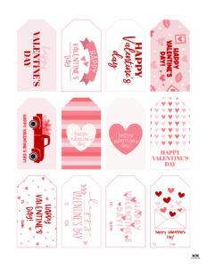 Valentine Tags - 300 FREE Printable Tags | Printabulls