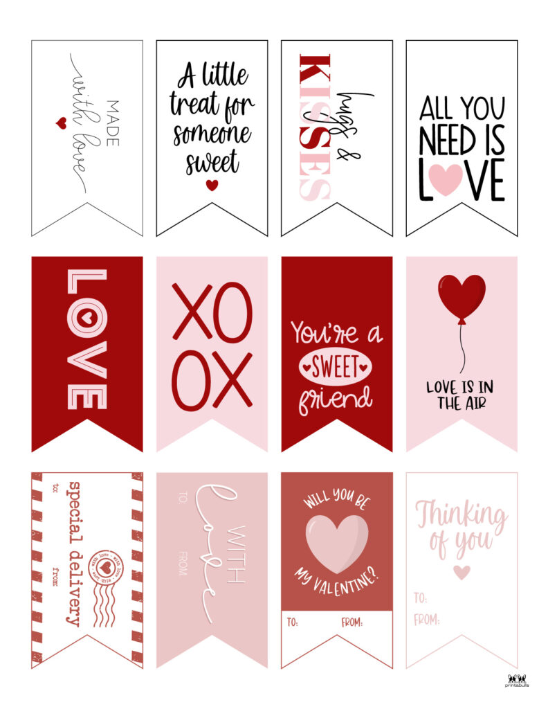 Valentines Day Tags,Printable Valentine Tags Red Kraft Paper Wedding  Valentines Gift Tags with 78.7 Inch String for Valentine's Day Wedding  Party Gift