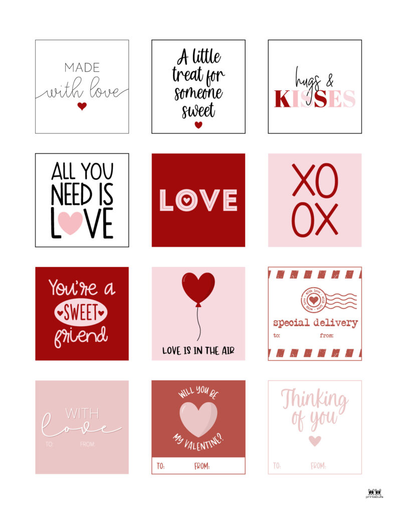 Hooked on You Printable Tags 3.5 X 2 Valentine 