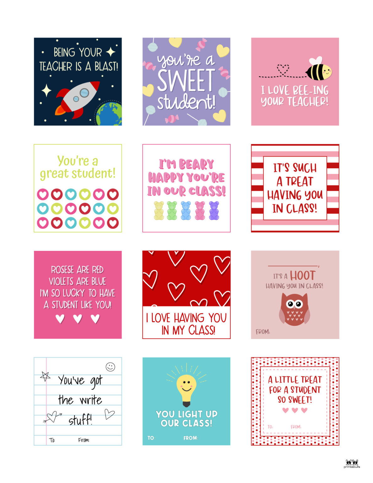 Valentine Tags - 300 FREE Printable Tags | Printabulls