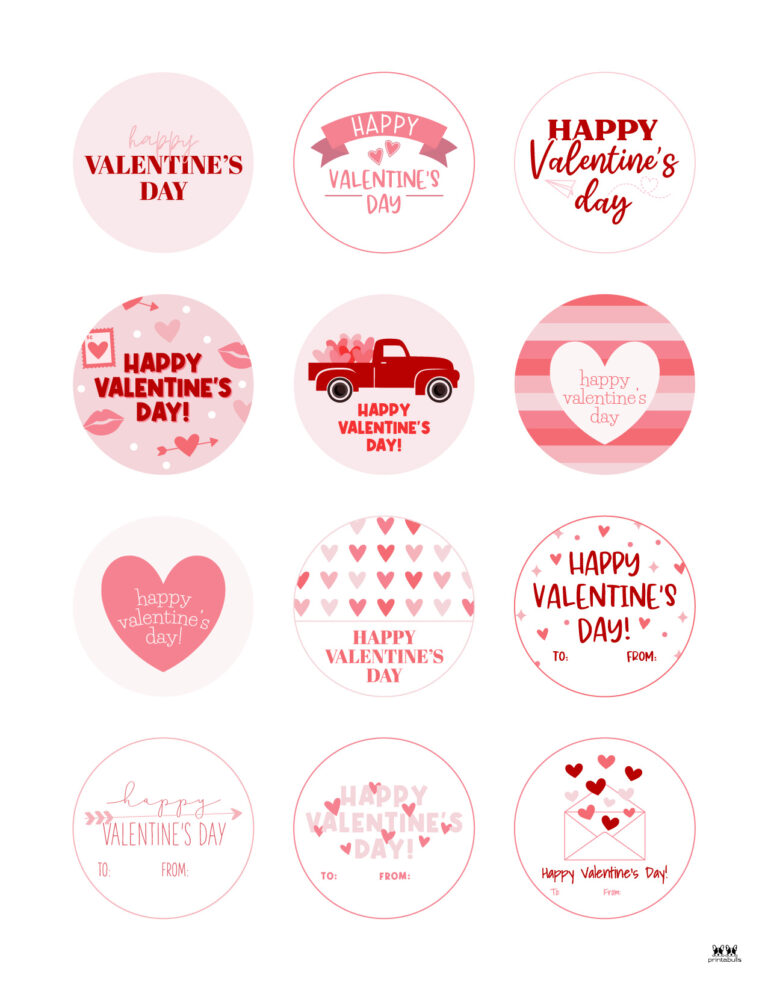 Valentine Tags - 300 FREE Printable Tags | Printabulls