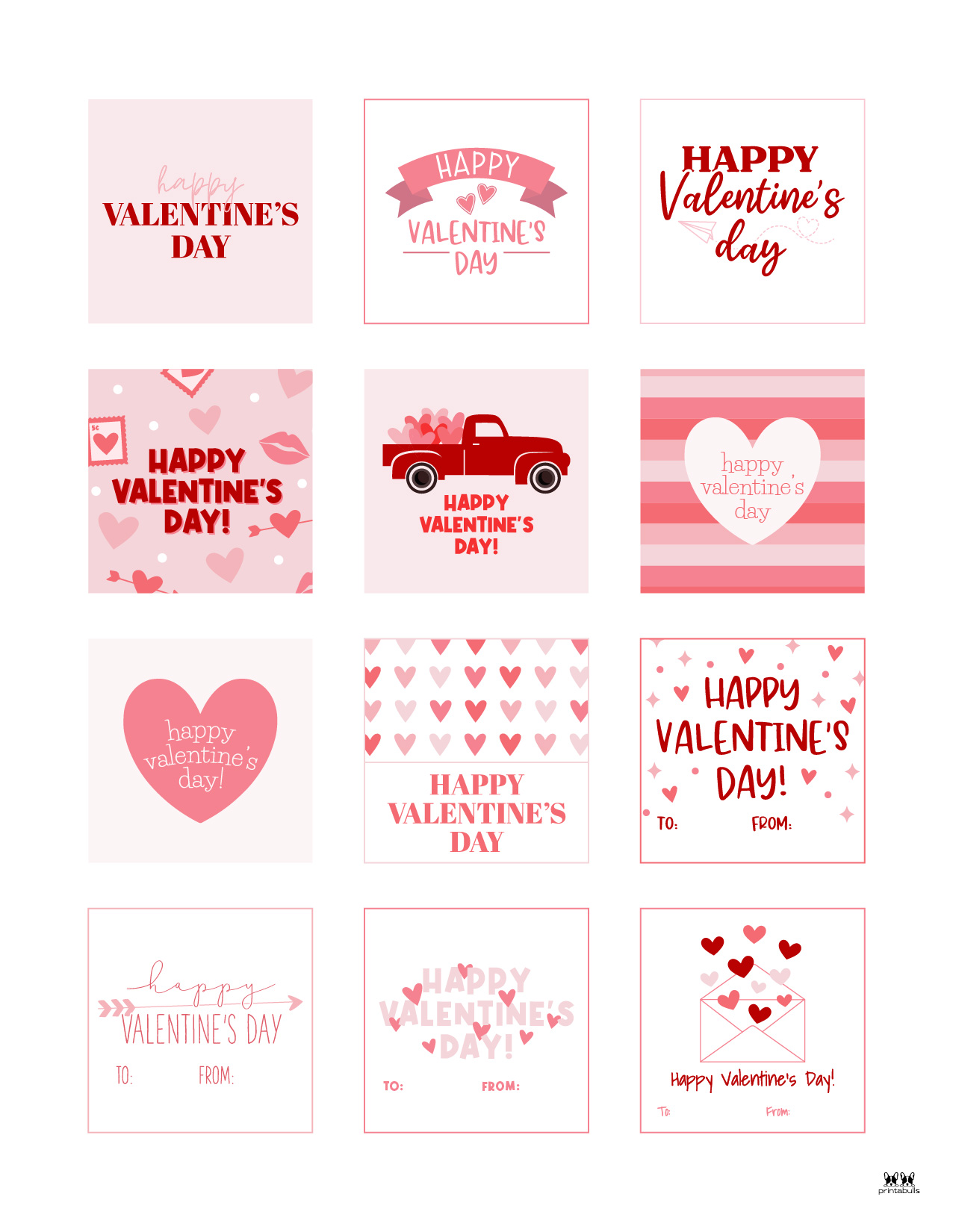 Valentine Tags - 300 FREE Printable Tags | Printabulls