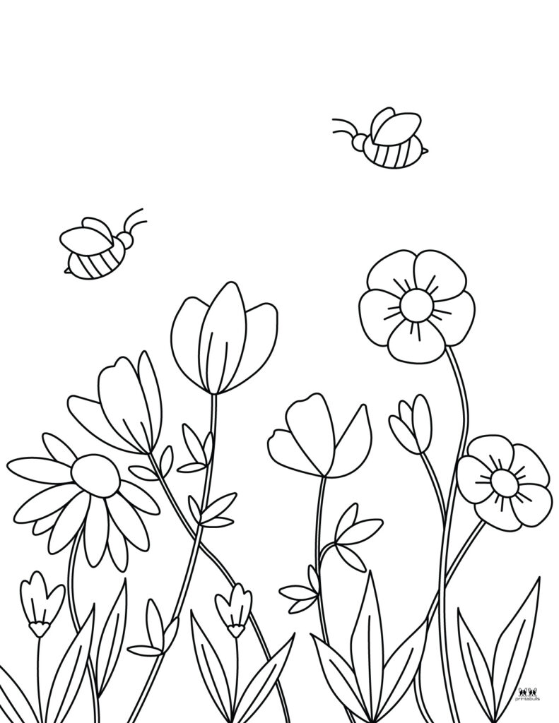 cute printable flower coloring pages