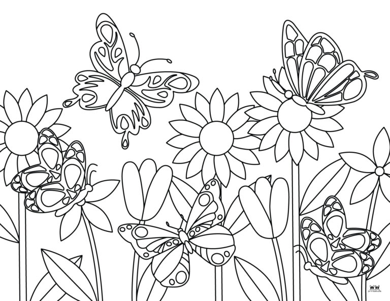 Butterfly Coloring Pages - 50 FREE Pages | Printabulls