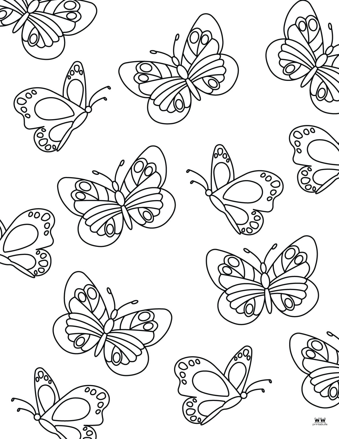 Butterfly Coloring Pages - 50 FREE Pages | Printabulls