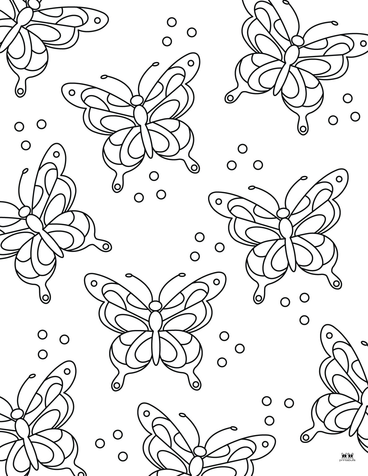 Butterfly Coloring Pages - 50 FREE Pages | Printabulls