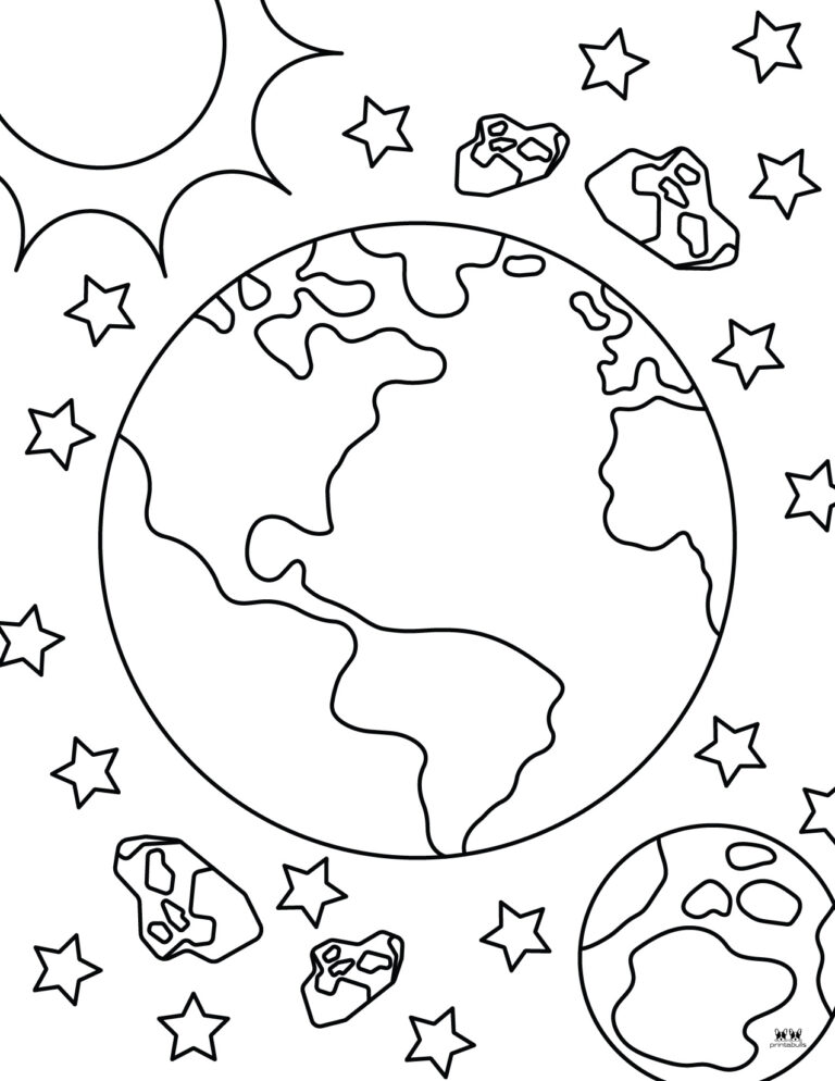 Earth Coloring Pages - 25 FREE Pages | Printabulls