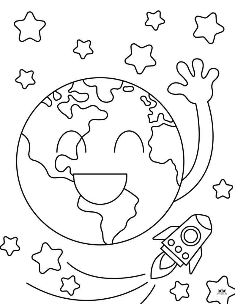 globe coloring page