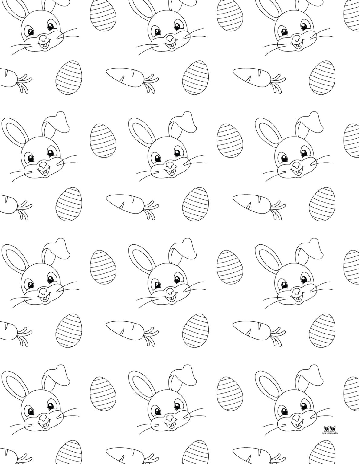 Easter Bunny Coloring Pages - 75 FREE Pages | Printabulls