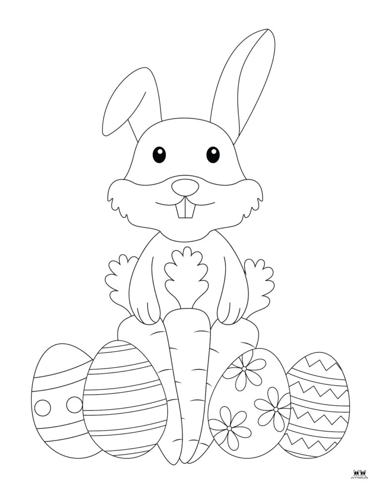 Easter Bunny Coloring Pages - 75 FREE Pages | Printabulls