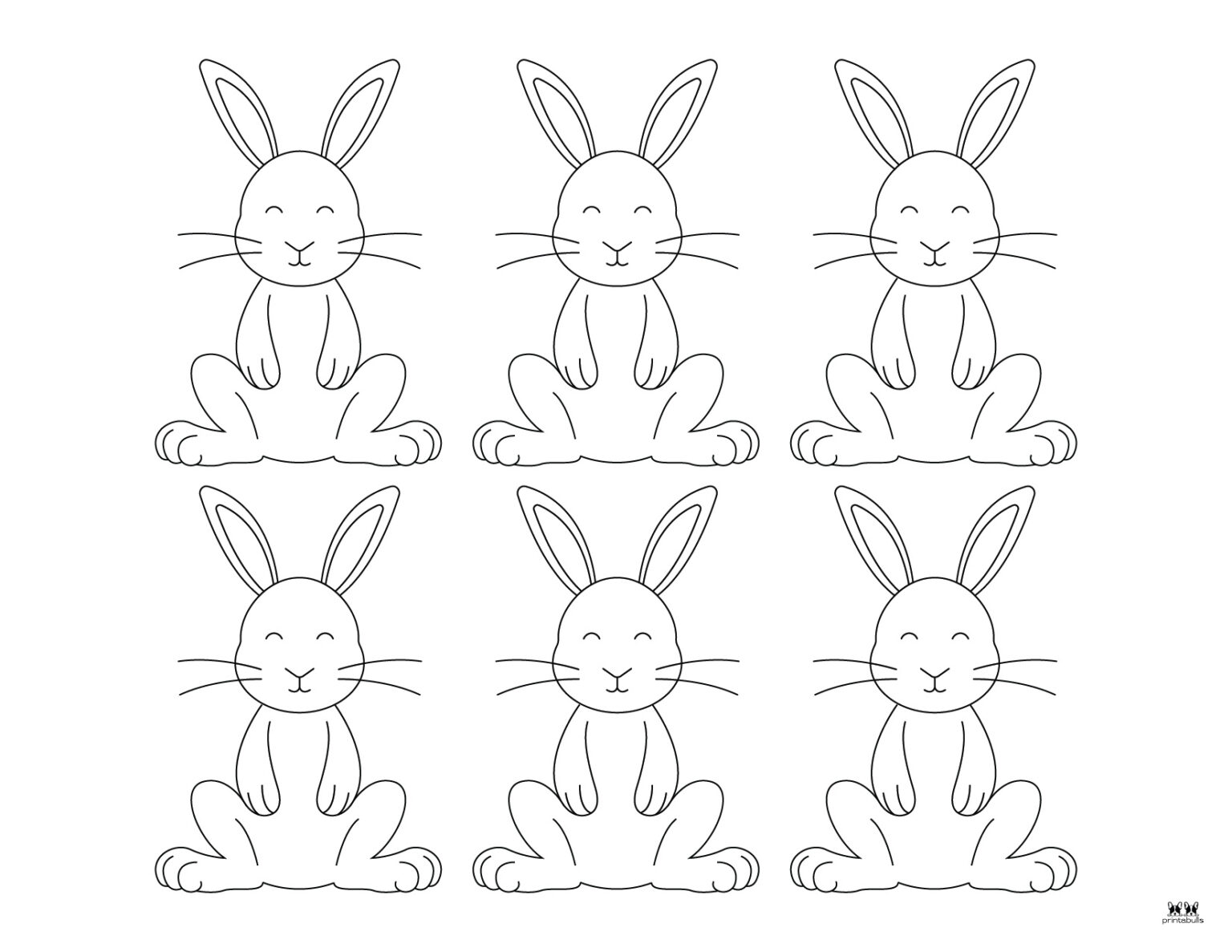 Easter Bunny Templates & Outlines - 53 FREE Pages | Printabulls