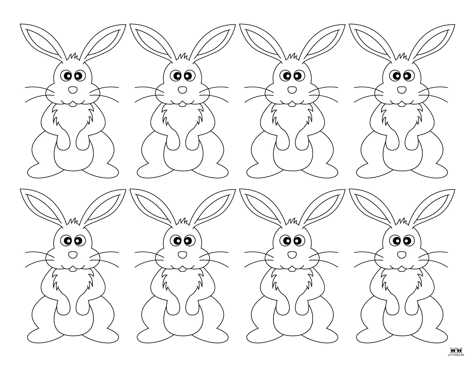 Easter Bunny Templates & Outlines - 53 FREE Pages | Printabulls