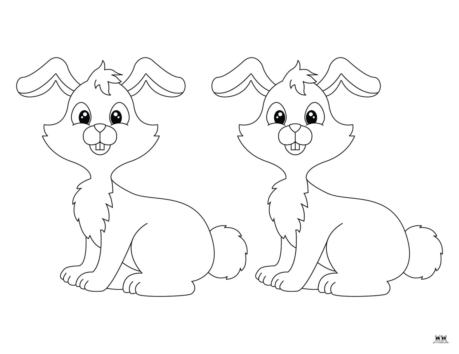 Easter Bunny Templates & Outlines - 53 FREE Pages | Printabulls