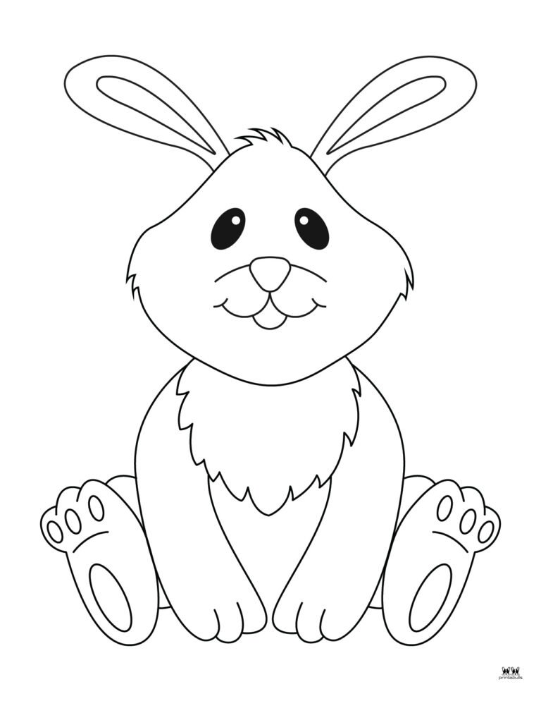 Easter Bunny Templates & Outlines - 53 FREE Pages | Printabulls