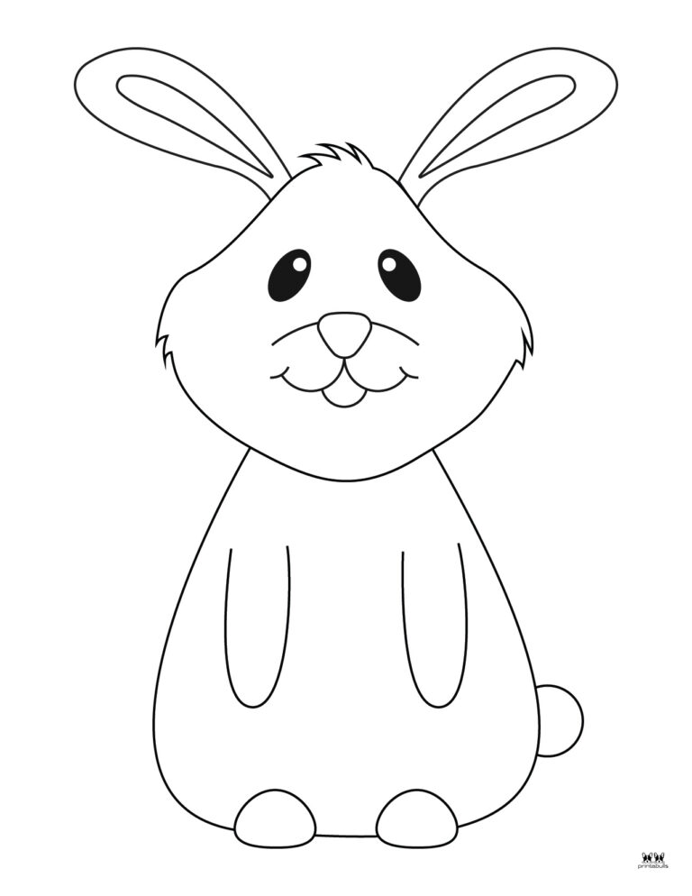 Easter Bunny Templates & Outlines - 53 FREE Pages | Printabulls