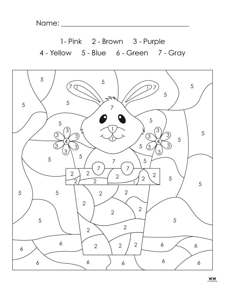 Easter Color By Number - 10 FREE Printable Pages | Printabulls