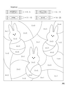 Easter Color By Number - 10 FREE Printable Pages | Printabulls