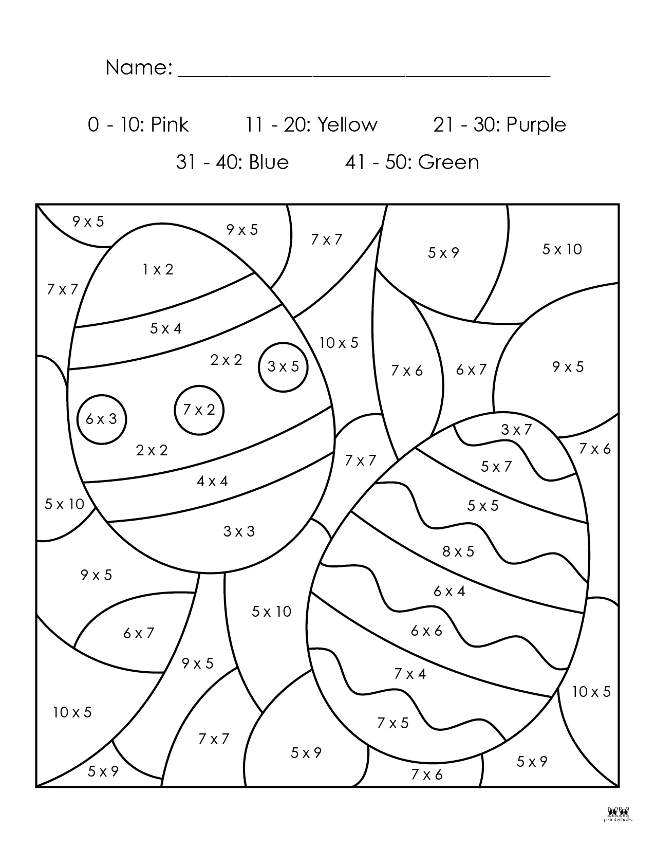 Easter Color By Number 10 FREE Printable Pages PrintaBulk