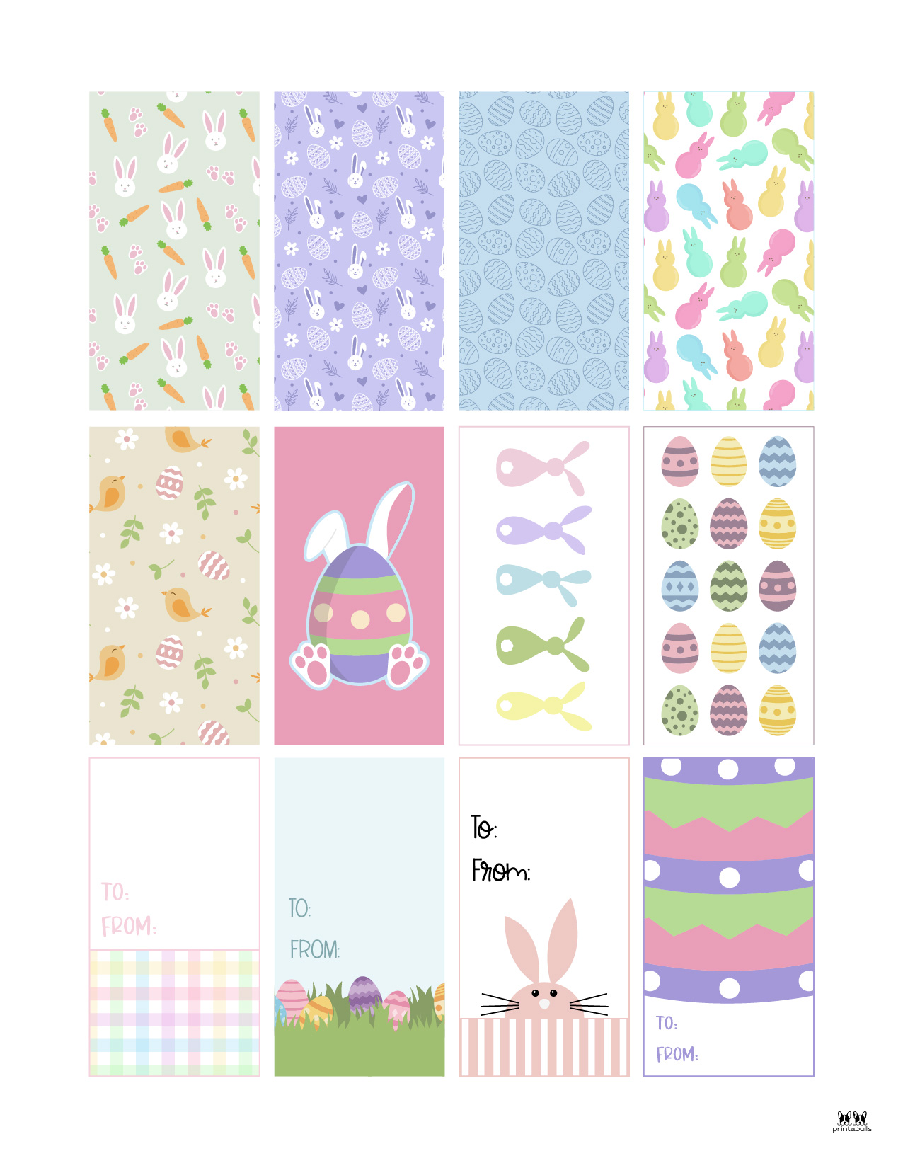 Easter Tags - 300 FREE Printable Gift Tags | Printabulls