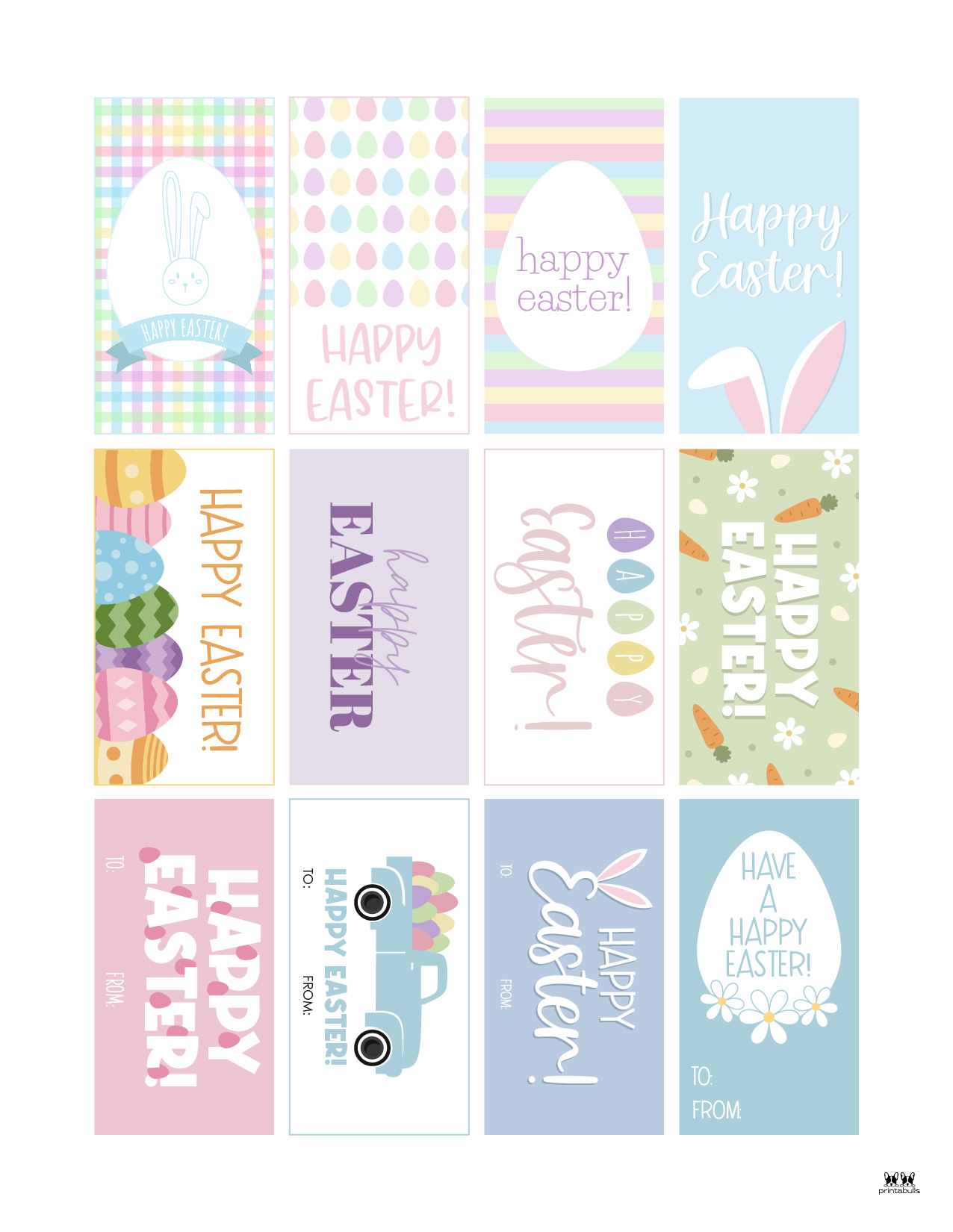 Easter Tags - 300 FREE Printable Gift Tags | Printabulls