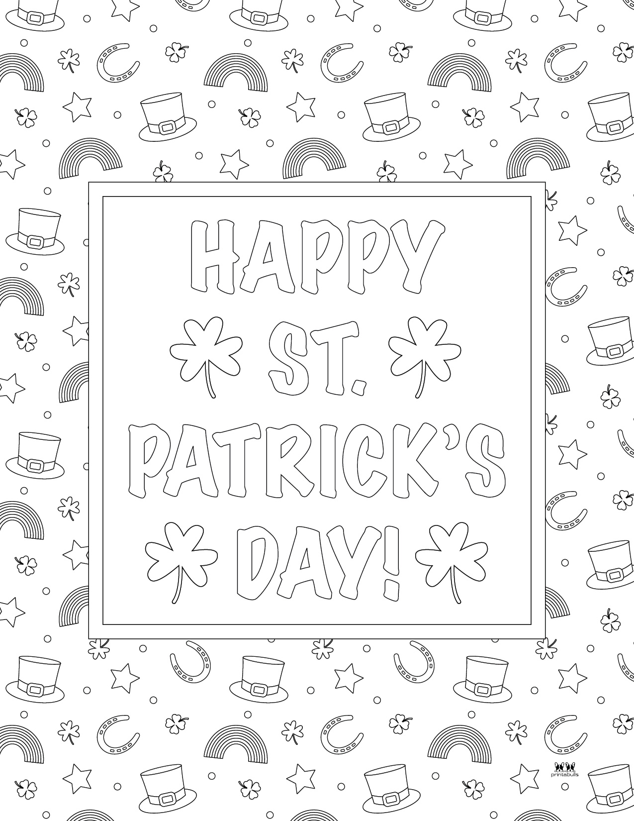 Happy St. Patrick's Day Coloring Pages - 15 Pages | Printabulls