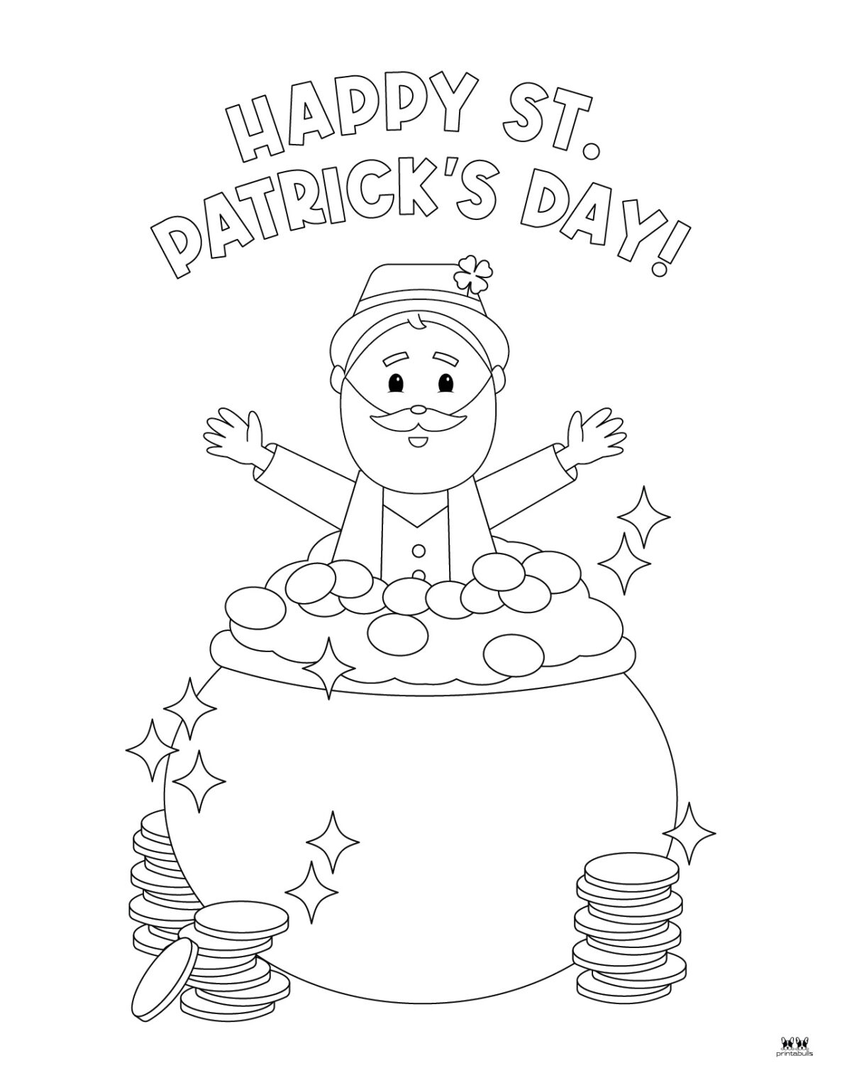 Happy St. Patrick's Day Coloring Pages - 15 Pages | Printabulls