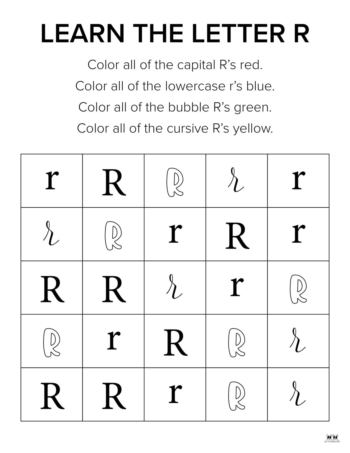 Letter R Worksheets - 50 FREE Printables | Printabulls