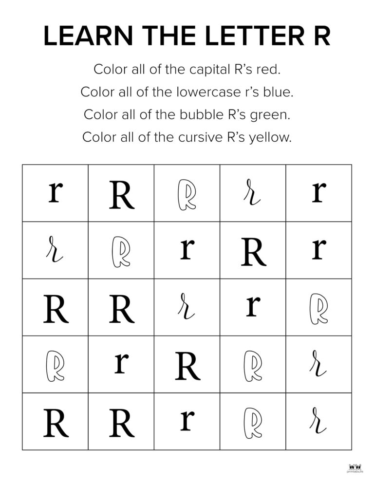 Letter R Worksheets - 50 Free Printables 