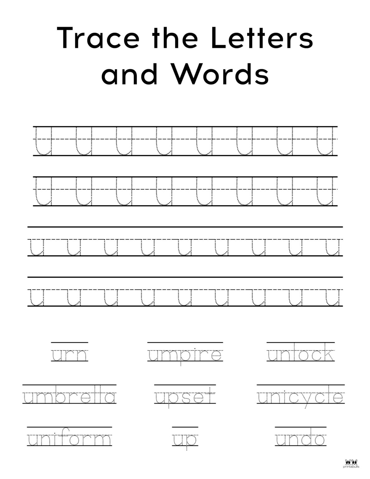 Letter U Worksheets - 50 Free Printables 