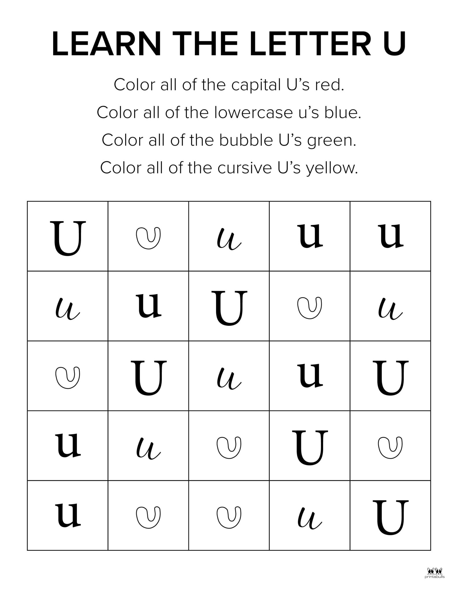 Letter U Worksheets 50 FREE Printables Printabulls