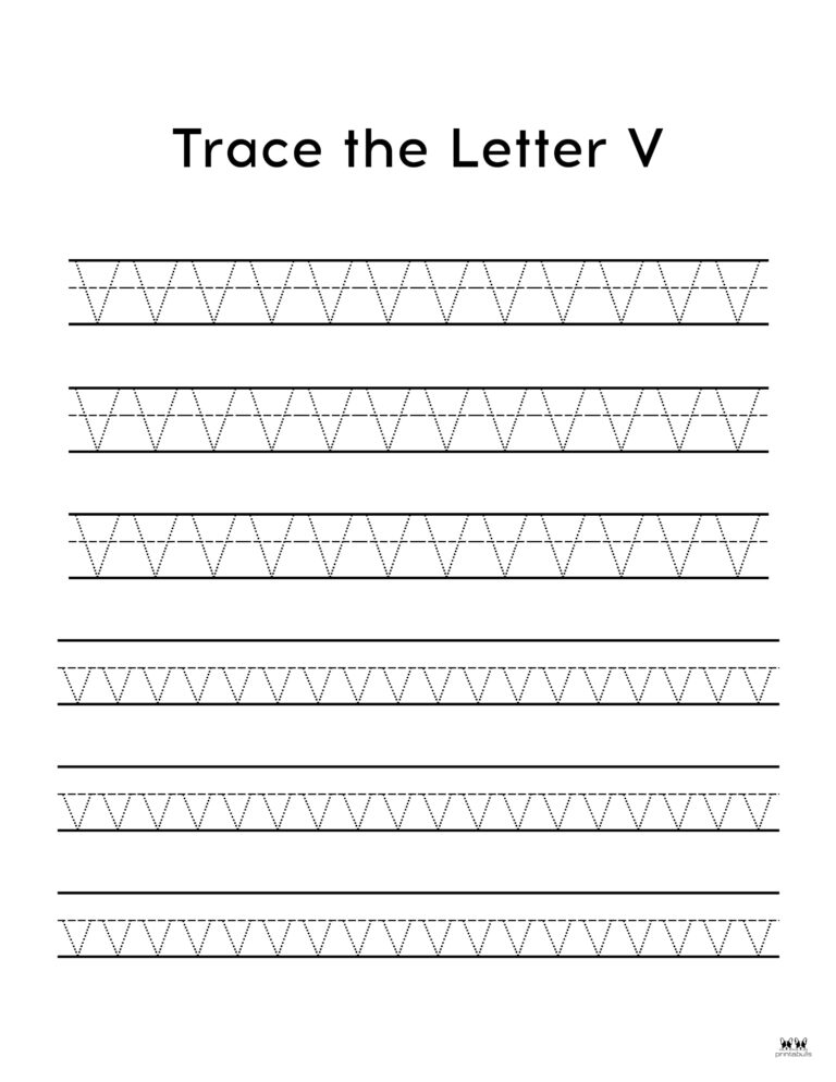 Letter V Worksheets - 50 FREE Printables | Printabulls